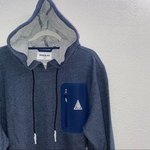 BRANDBLACK Gunnar Hood, blue, XXL.